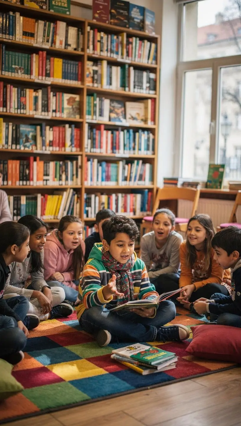 Žena s kulturním oděvem vypráví o svých tradicích a identitě.